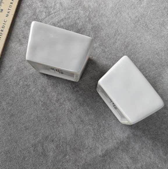 RAE DUNN Artisan Collection By Magenta Savor Enjoy 3" Square Dipping Bowls White - Picture 3 of 9